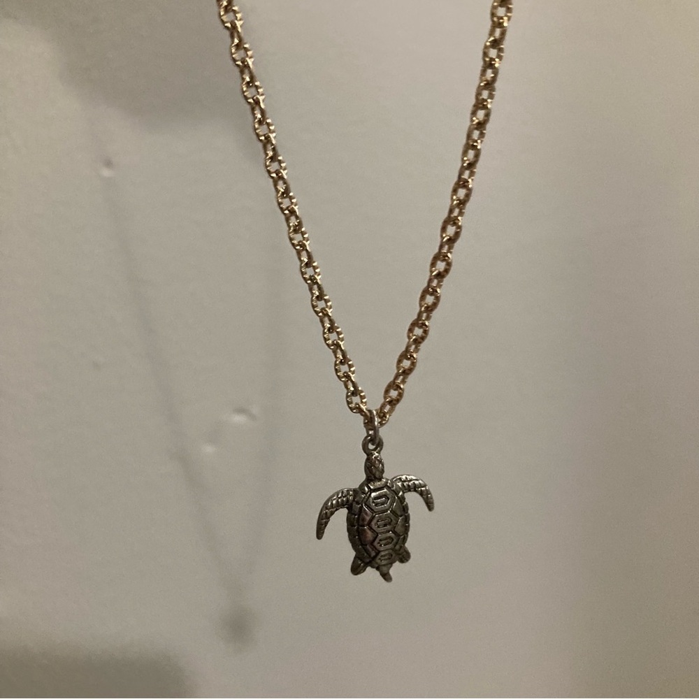 4/$10 - Gold Turtle Necklace